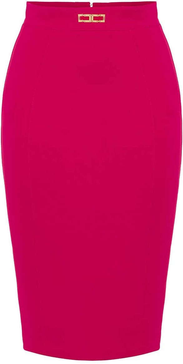 Elisabetta Franchi Fuchsia Calf-lenght Skirt Pink Roze