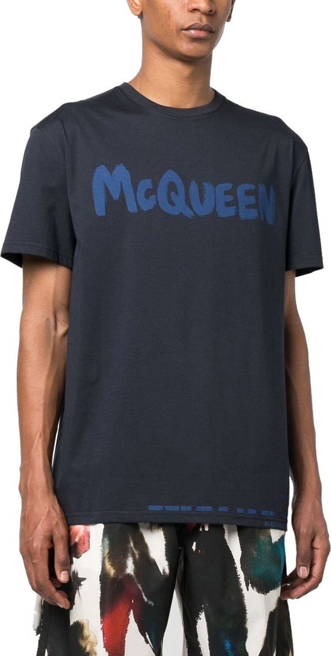 Alexander McQueen T-shirts And Polos Blue Blauw