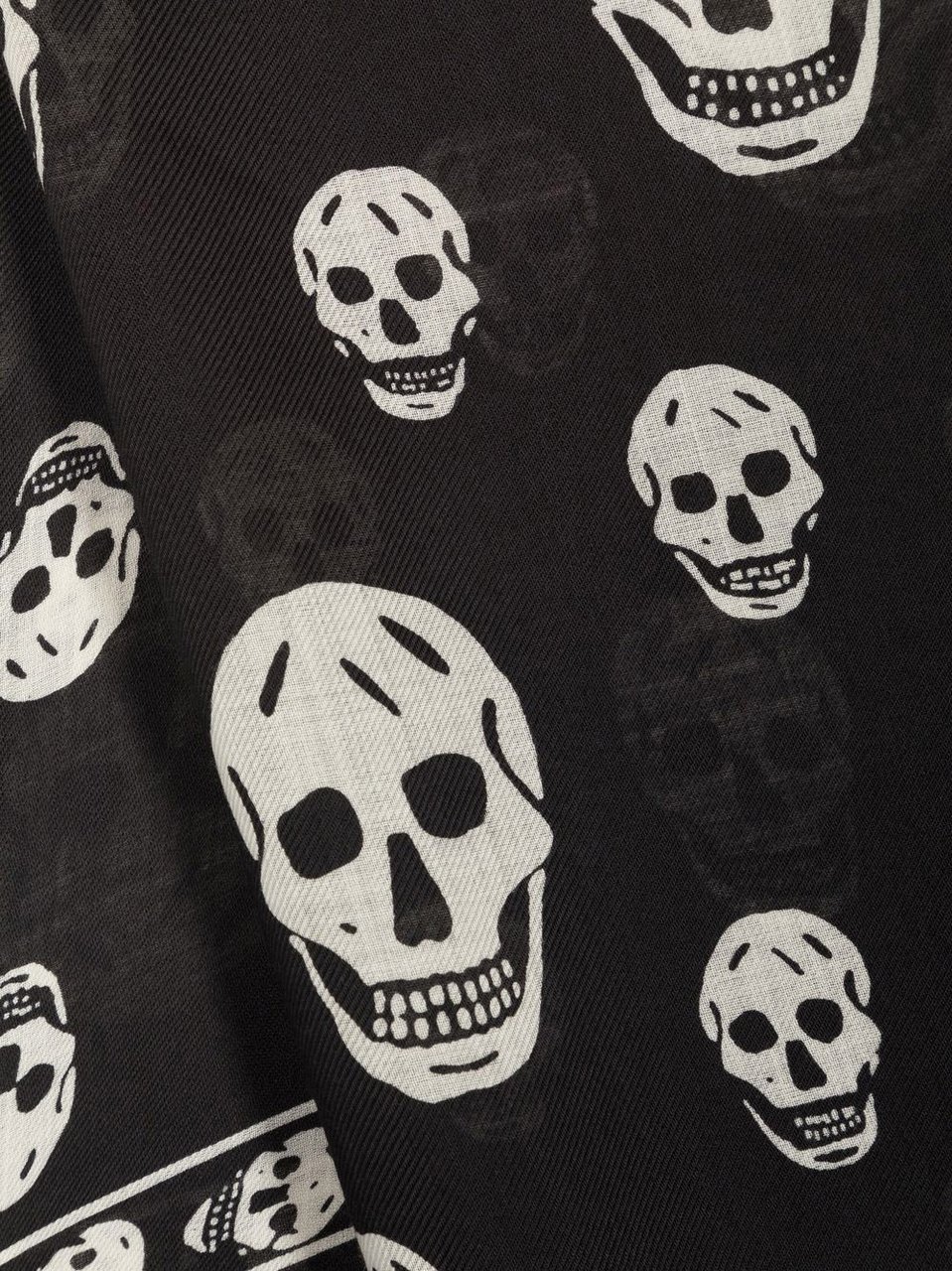 Alexander McQueen Alexander McQueen Printed wool scarf Zwart
