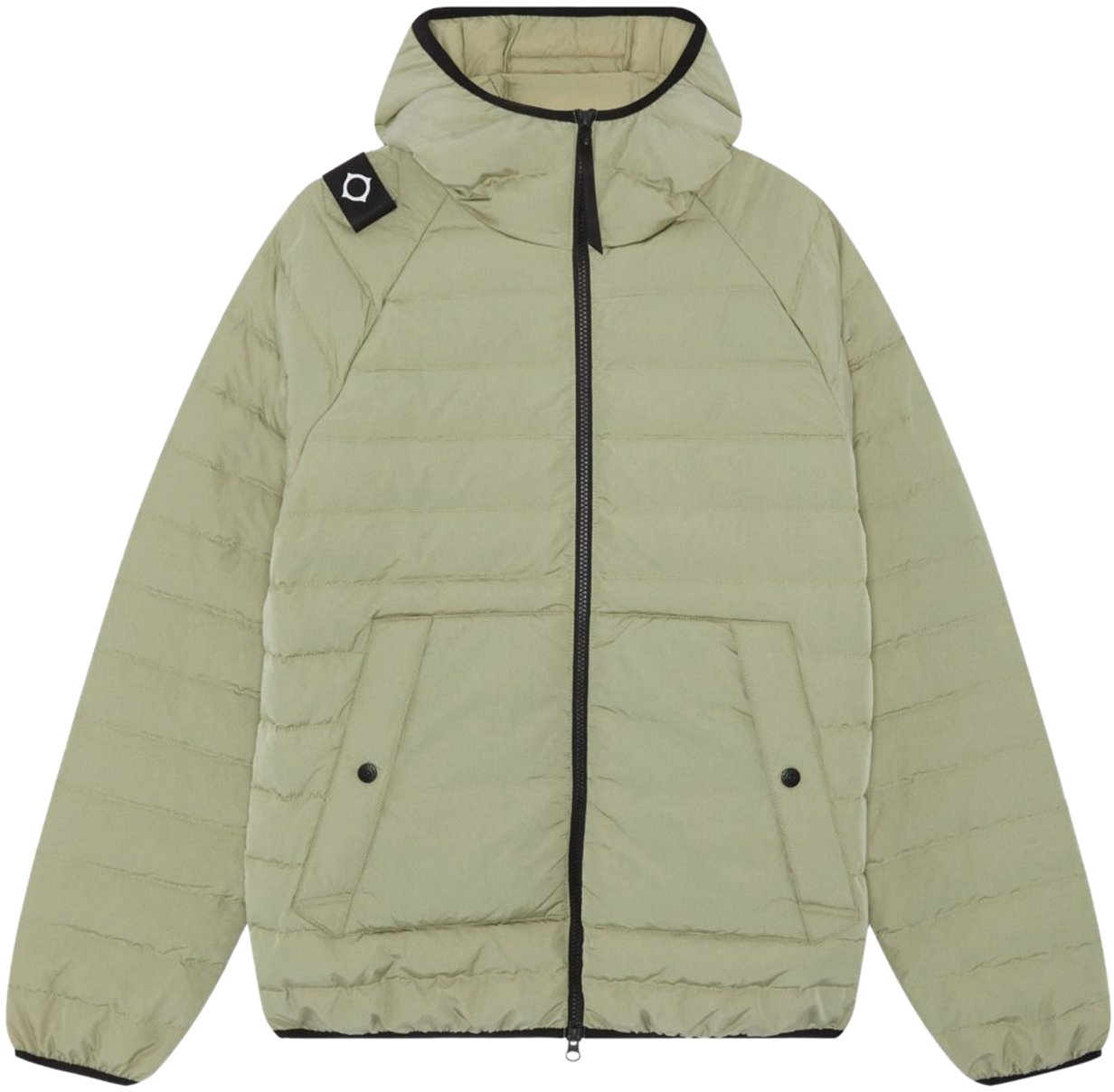 Ma.Strum hooded down jacket Groen
