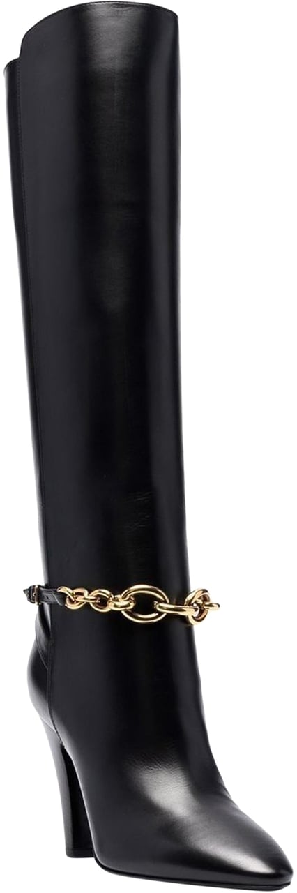 Saint Laurent Saint Laurent Leather Boots Zwart