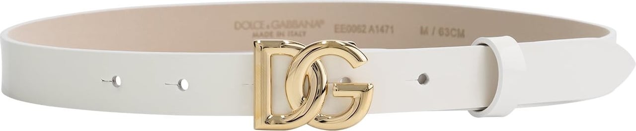 Dolce & Gabbana Logo Belt Wit