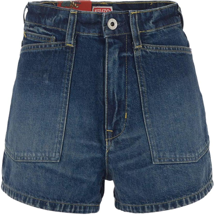 Kenzo Denim Shorts Blauw