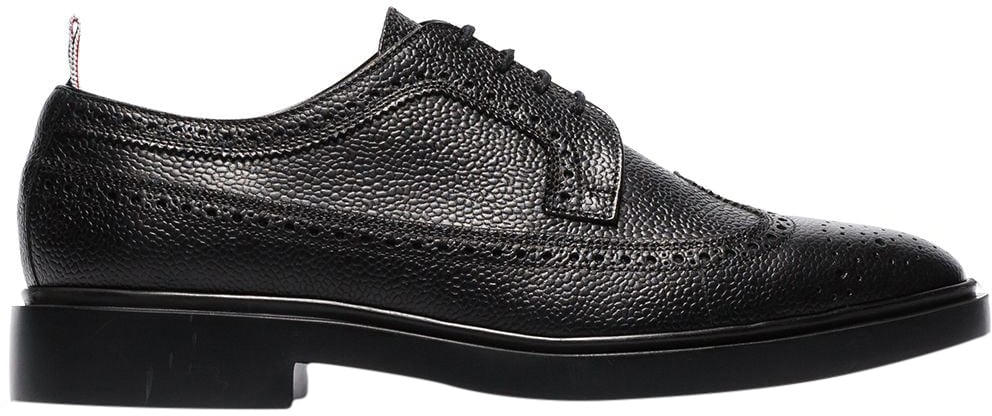 Thom Browne Thom Browne Black leather lace-up shoes Zwart
