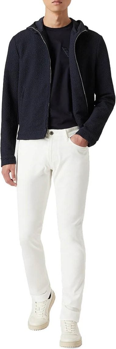 Emporio Armani J06 Slim Fit Off-white Jeans White Wit