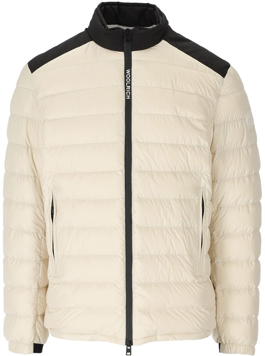 Woolrich Bering Tech Cream Down Jacket White Wit