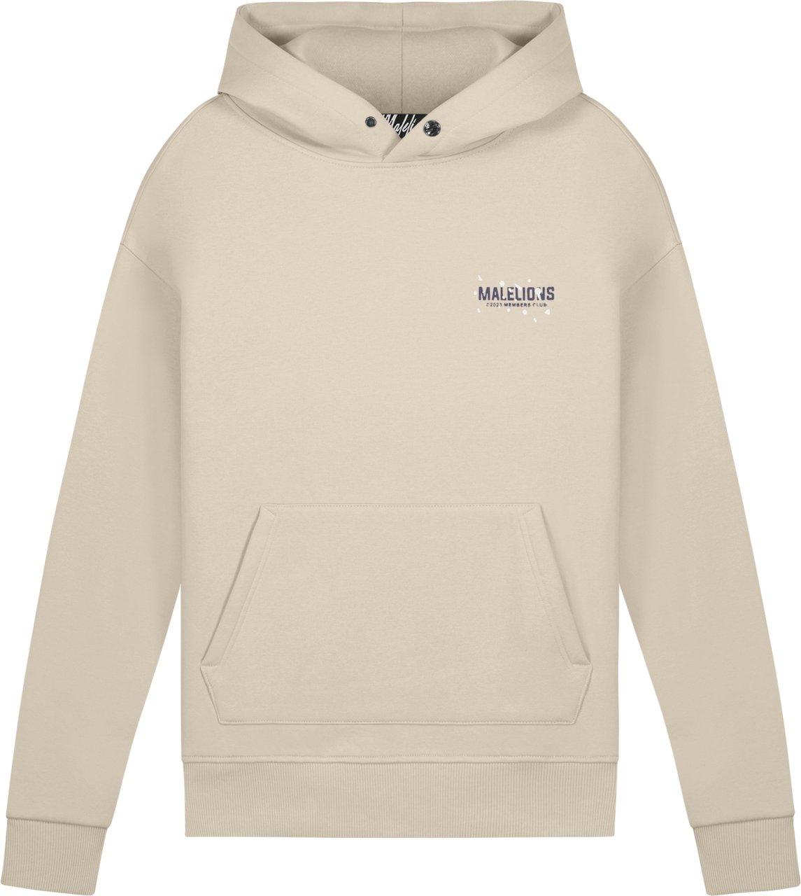 Malelions Men Members Club Hoodie -Beige/Navy Beige