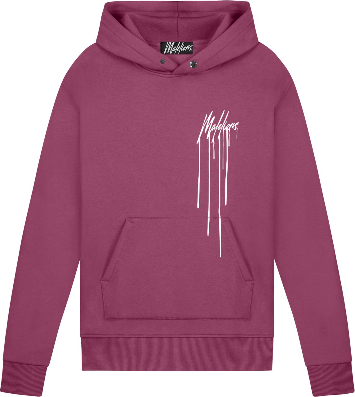 Malelions Men Dripped Hoodie - Cherry/White Rood