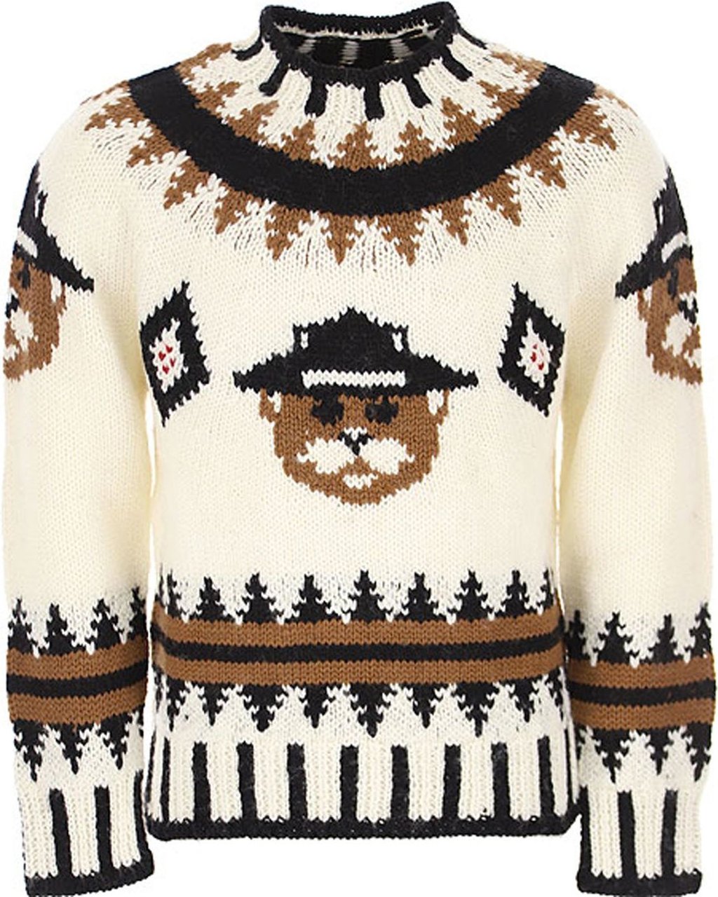 Dsquared2 Dsquared2 Wool Printed Sweater Wit