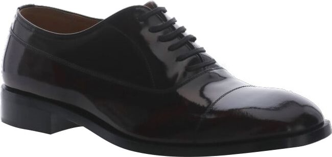 Maison Margiela Flat Shoes Burgundy/black Wax Zwart