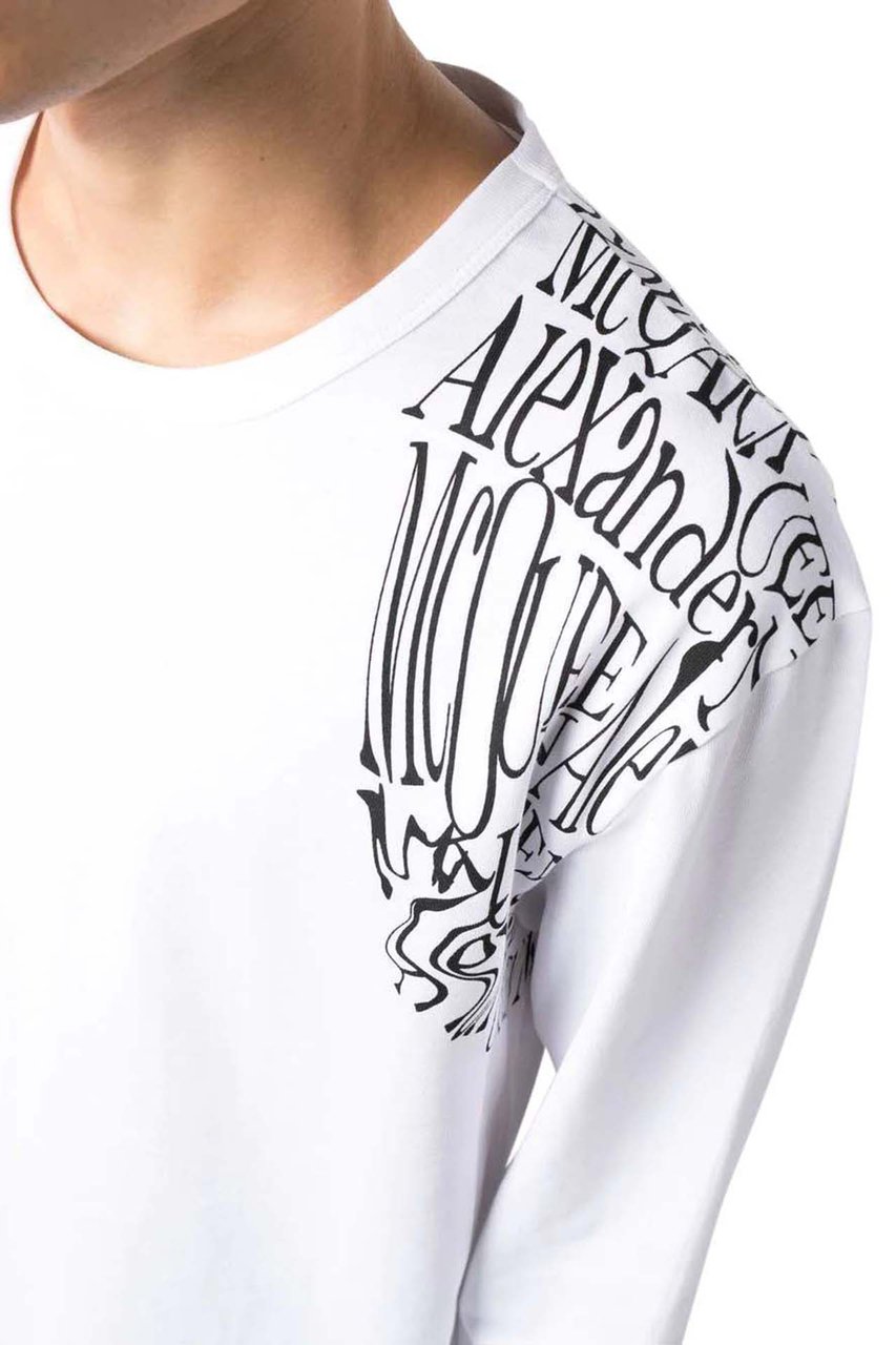 Alexander McQueen logo-print long sleeve T-shirt Divers