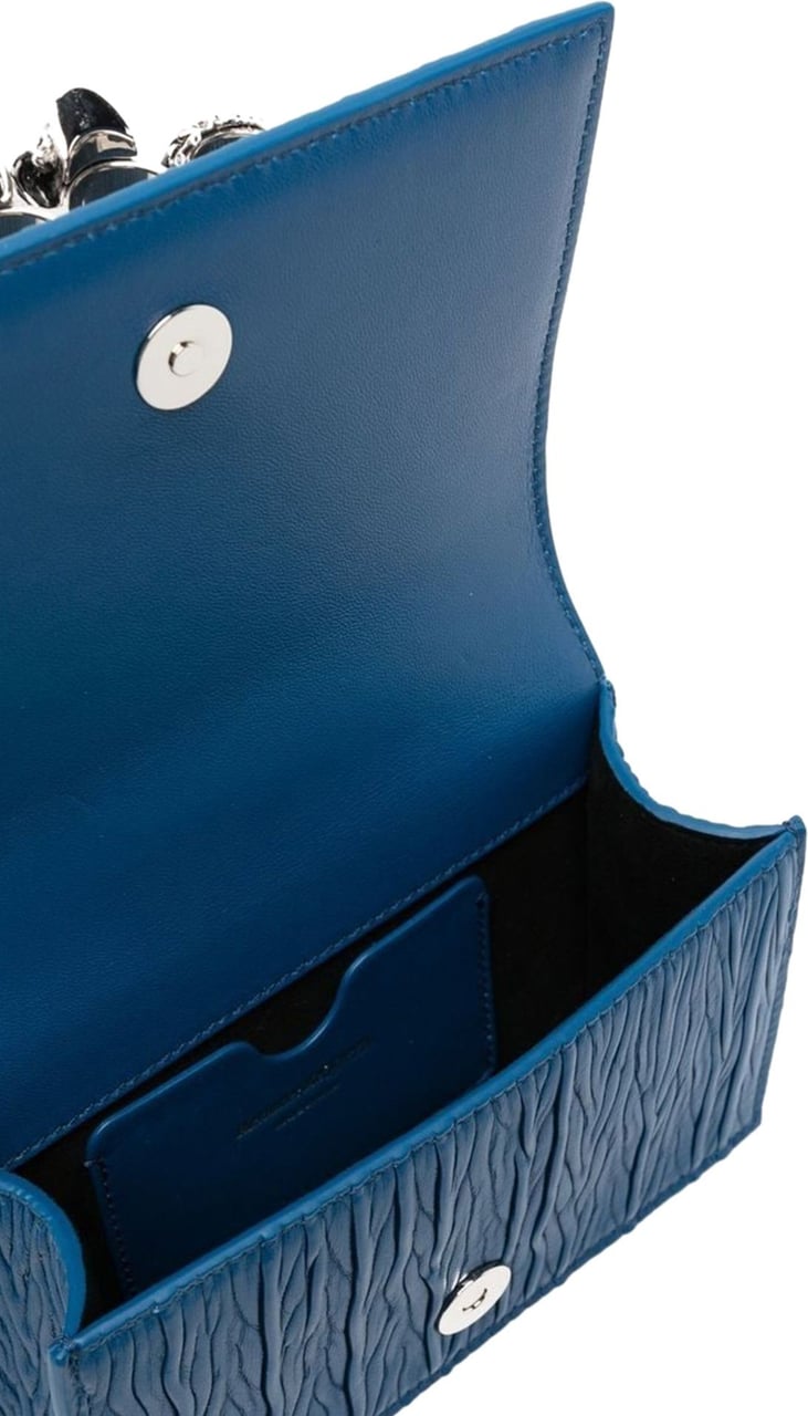Alexander McQueen Four Ring leather satchel bag Blauw