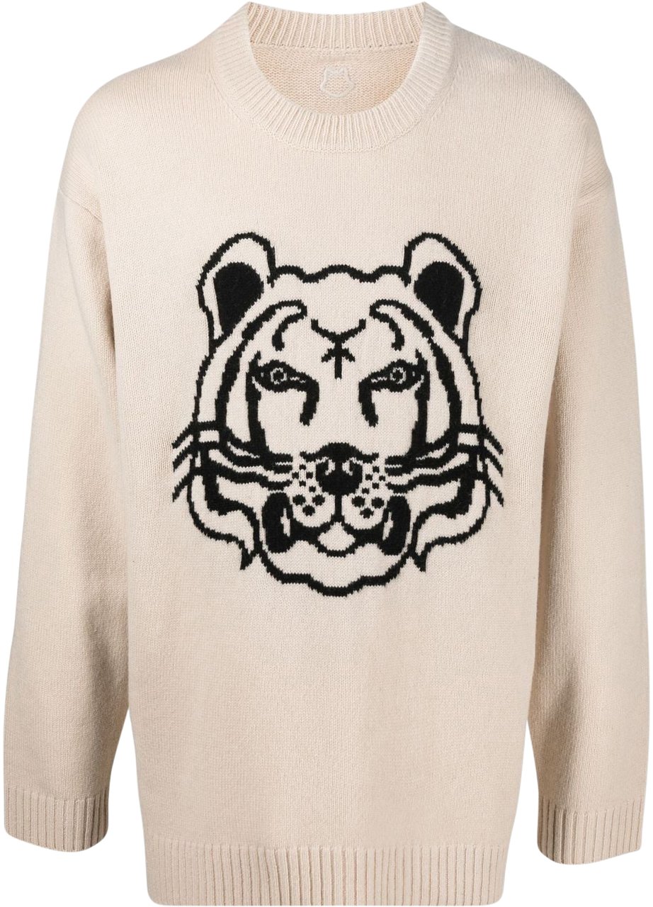 Kenzo K-tiger Logo Sweater Beige