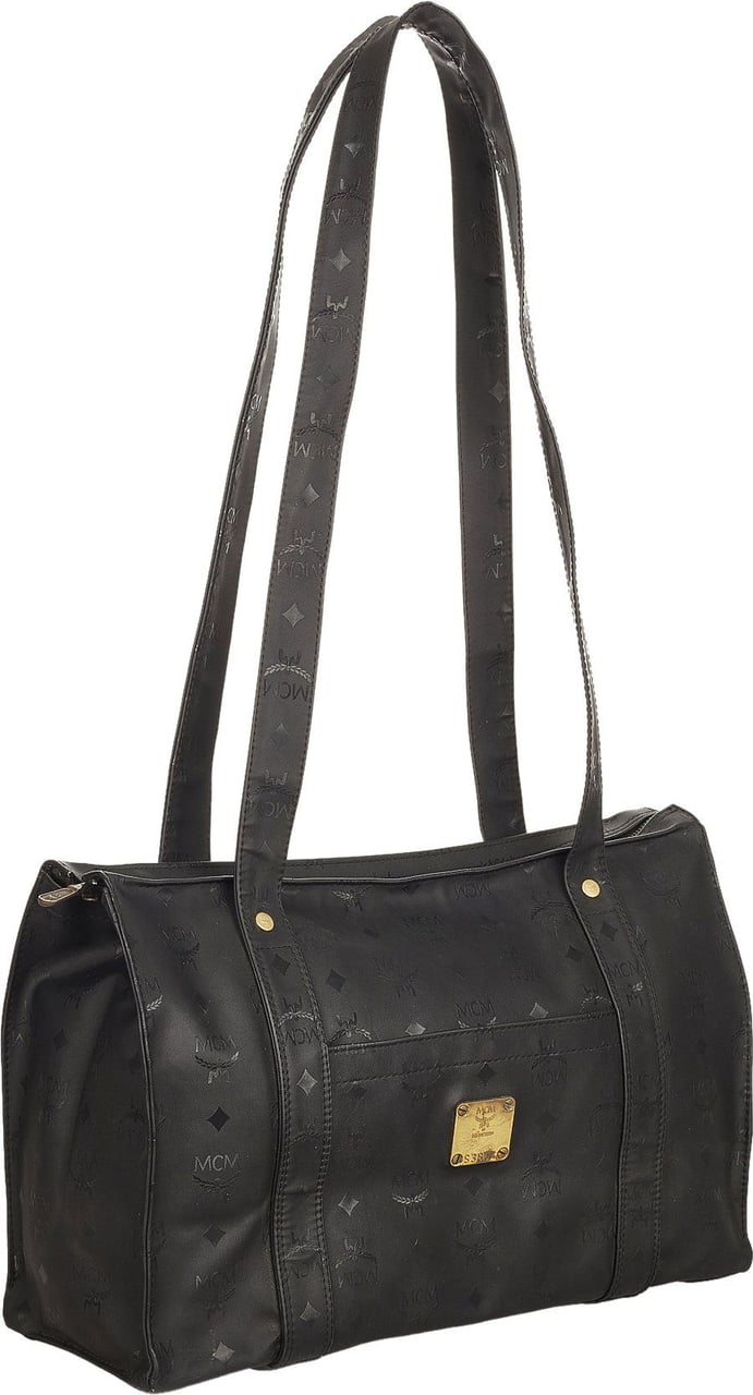 MCM Visetos Nylon Shoulder Bag Zwart