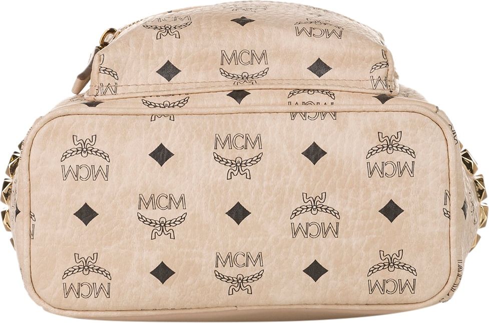 MCM Visetos Stark Leather Backpack Bruin