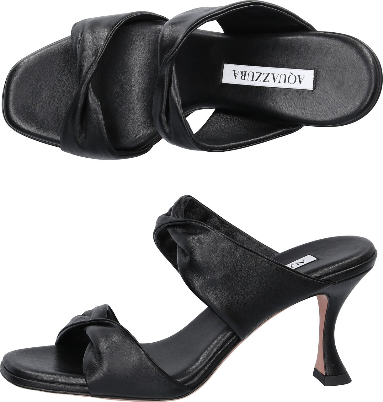Aquazzura Sandals Twist Nappa Leather Enrica Zwart