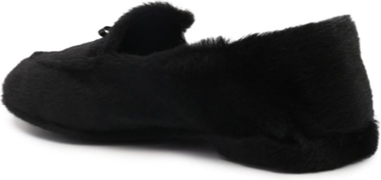 Miu Miu Miu Miu Fur Loafers Zwart