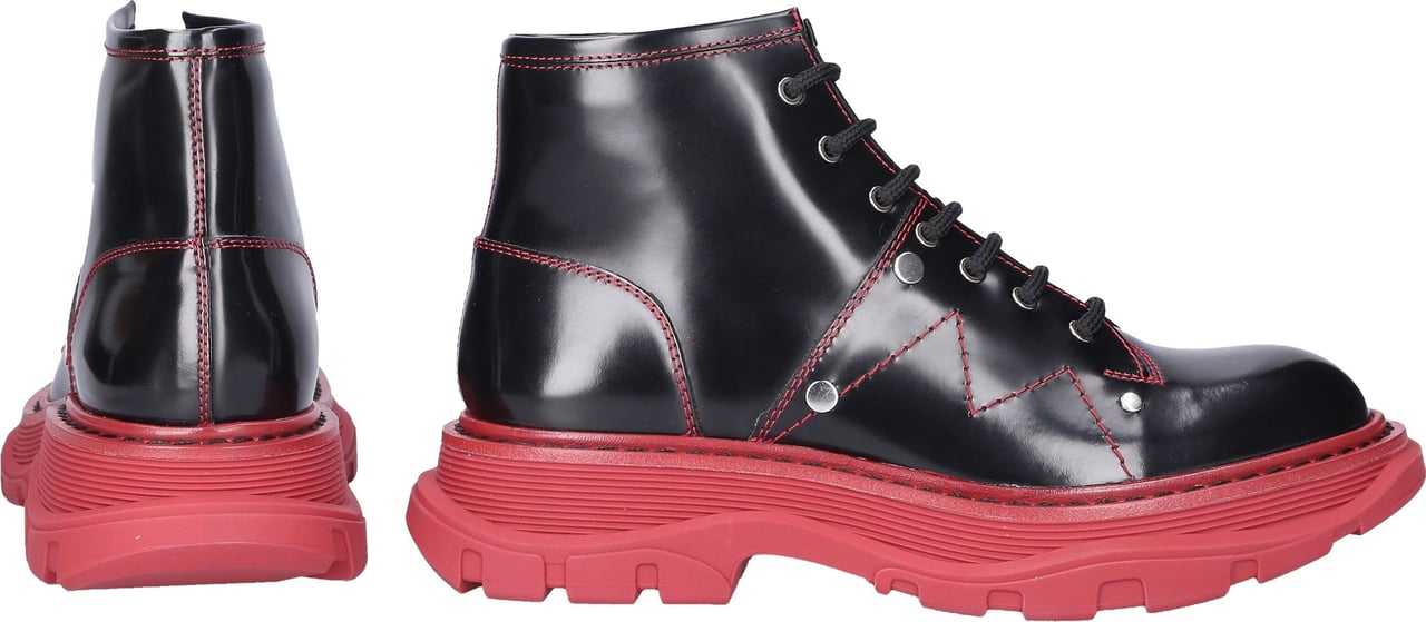 Alexander McQueen Women Ankle Boots Red - Blackberry Rood