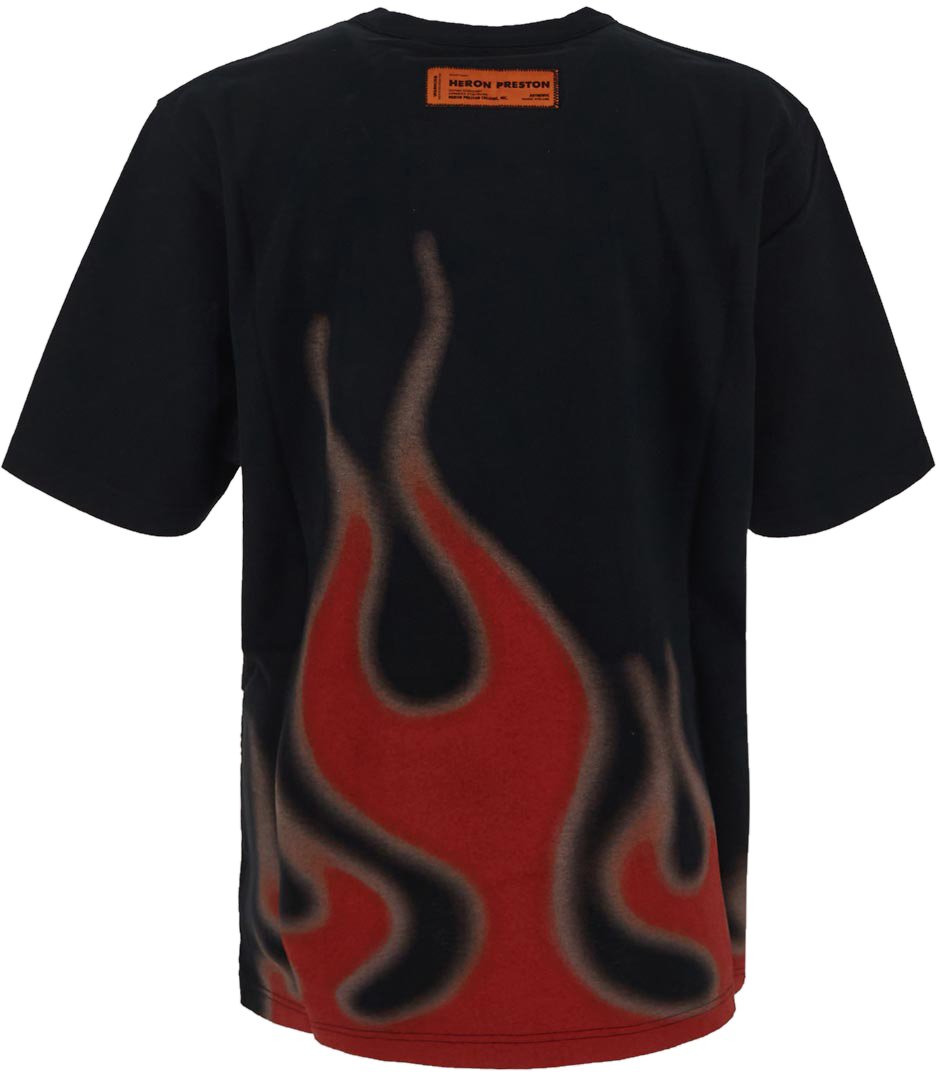 Heron Preston Heron Law Flames SS Tee Zwart