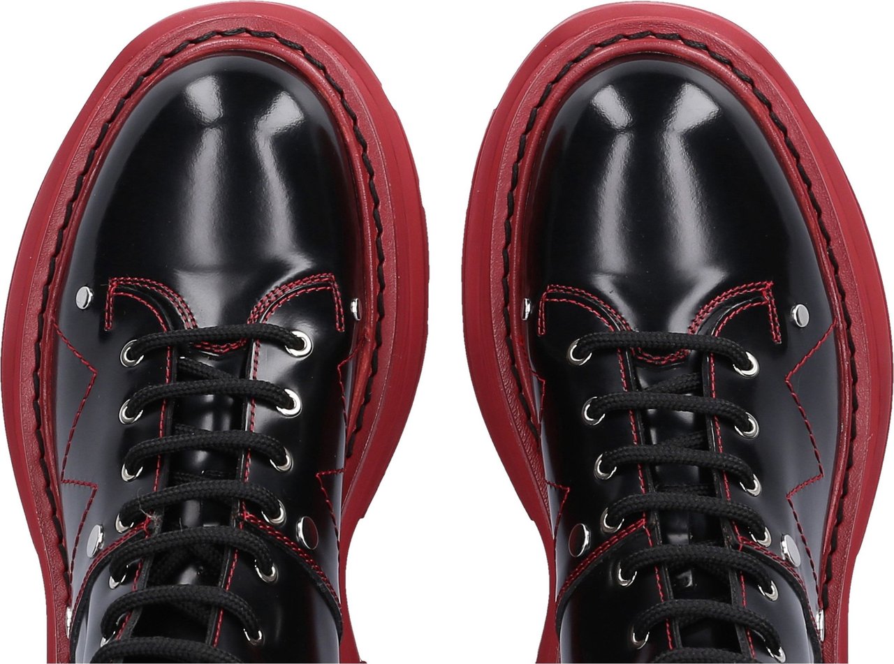Alexander McQueen Women Ankle Boots Red - Blackberry Rood
