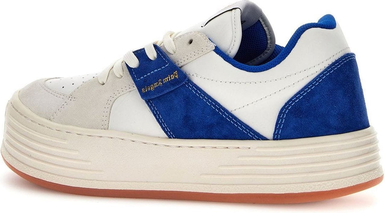 Palm Angels Palm Angels Leather Logo Sneakers Blauw