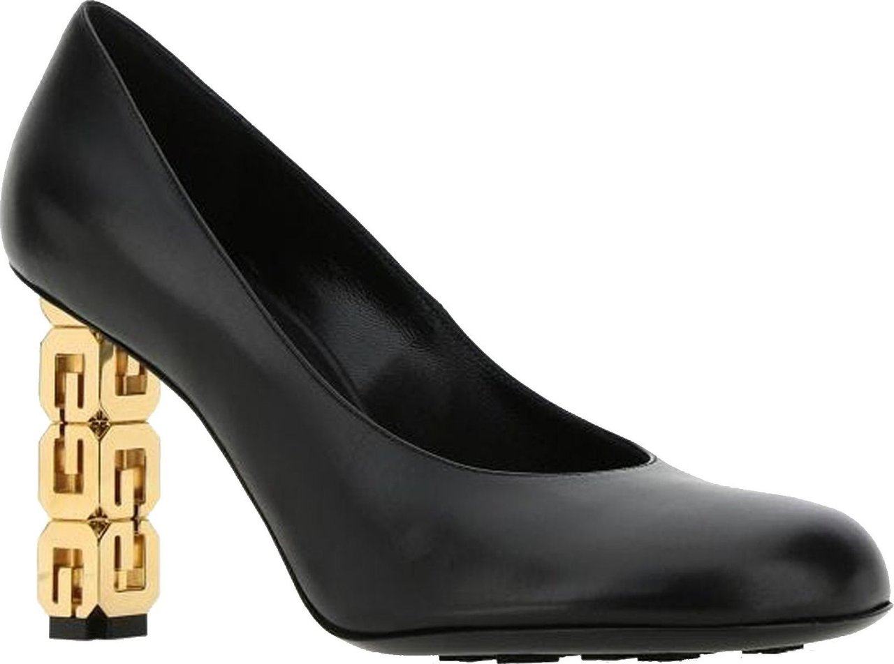 Givenchy Givenchy Logo Heel Leather Pumps Zwart