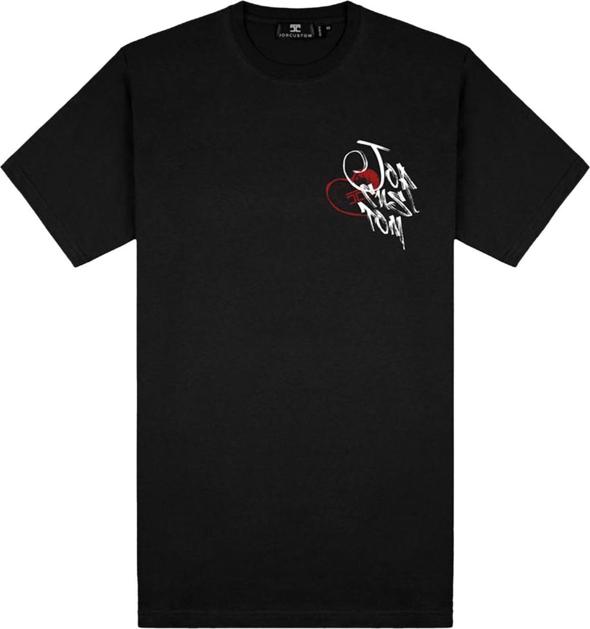JORCUSTOM LoveAngel Slim Fit T-Shirt Black Zwart