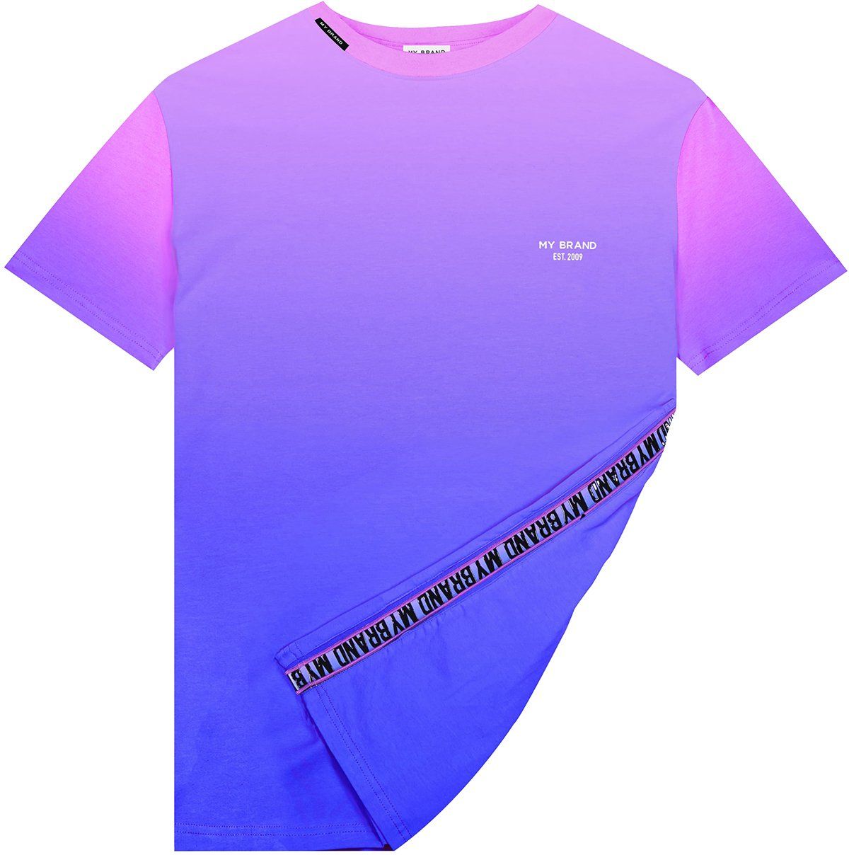 My Brand Mybrand gradient taping t shirt Paars