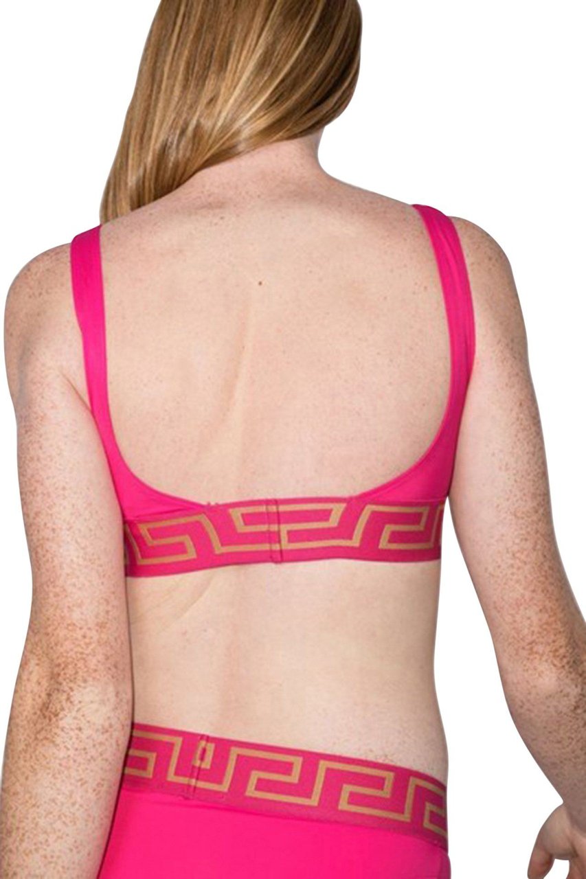 Versace Greca-pattern bikini top Roze