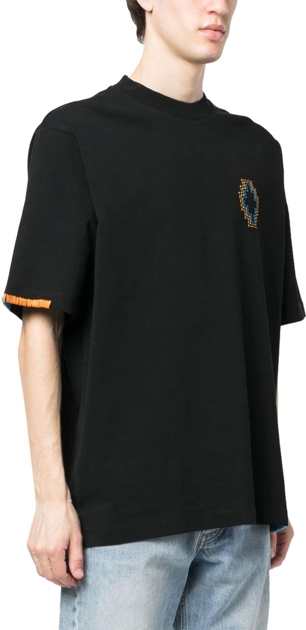 Marcelo Burlon Stitch Cross cotton T-shirt Zwart