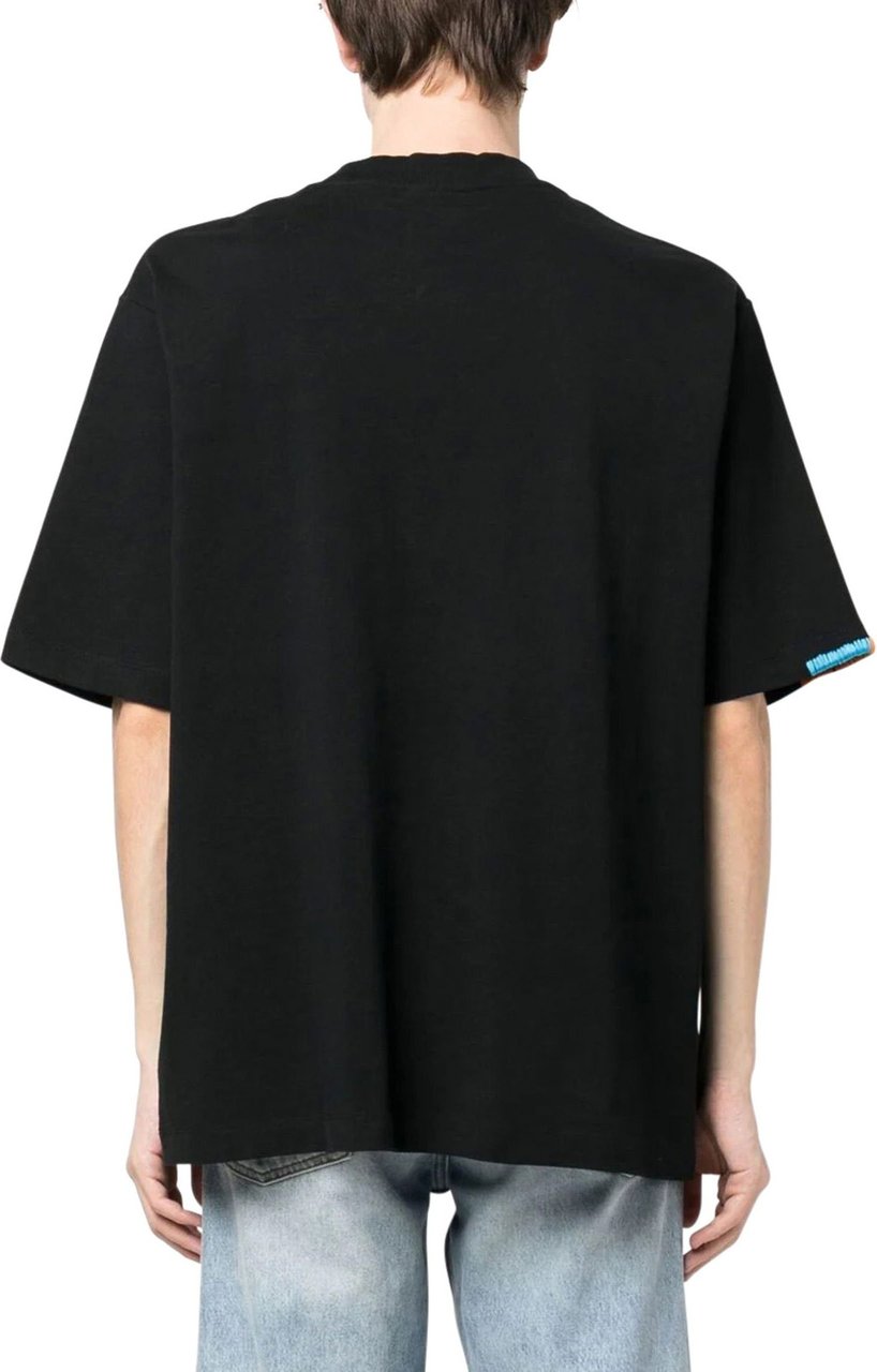 Marcelo Burlon Stitch Cross cotton T-shirt Zwart