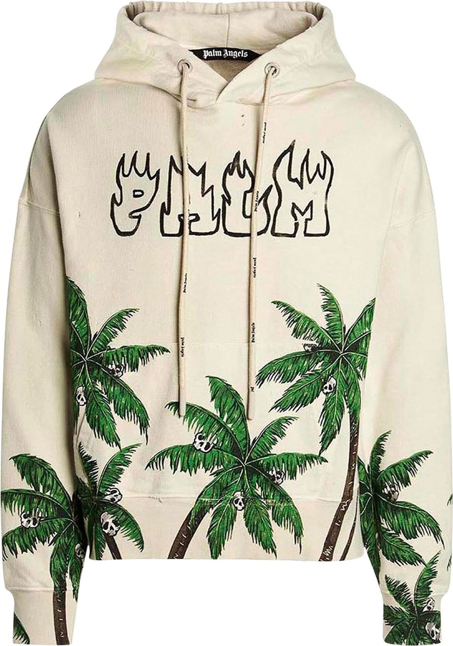 Palm Angels logo-print long-sleeve hoodie Divers