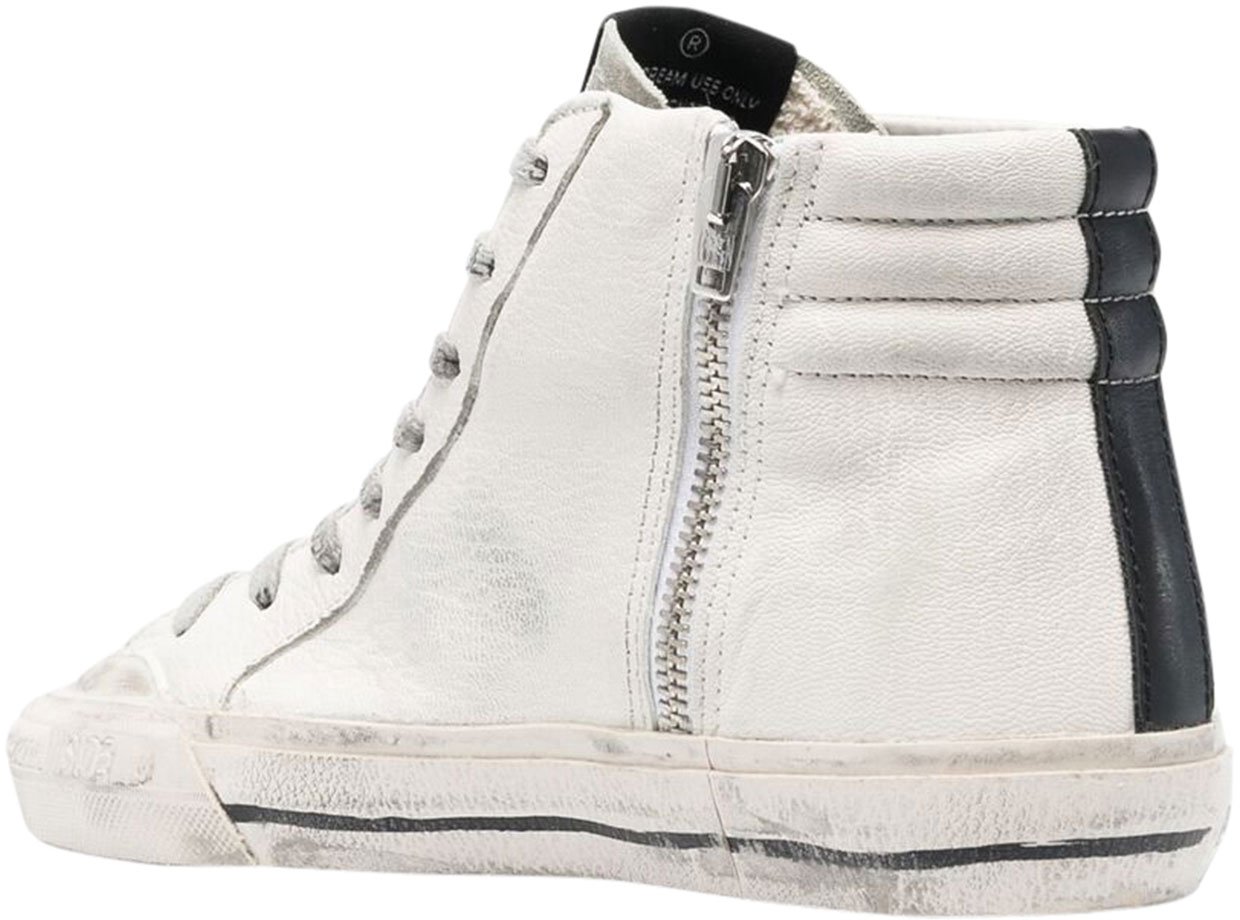 Golden Goose star-patch lace-up sneakers Wit