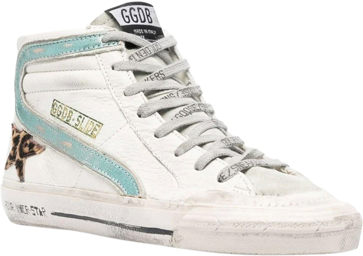 Golden Goose star-patch lace-up sneakers Wit