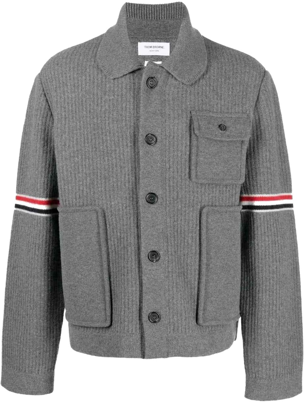 Thom Browne knitted cardigan Grijs