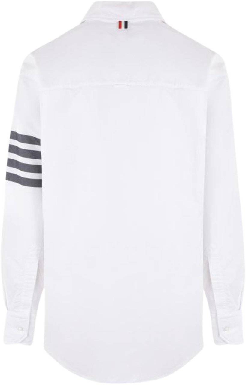 Thom Browne 4-Bar stripe shirt Wit