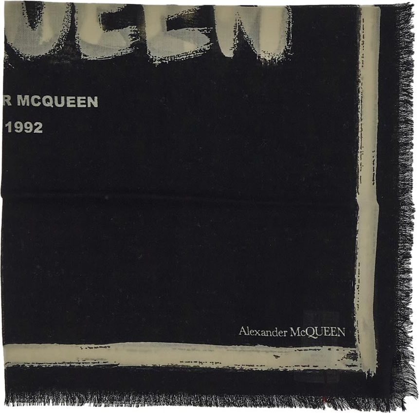 Alexander McQueen Scarfs Black Zwart