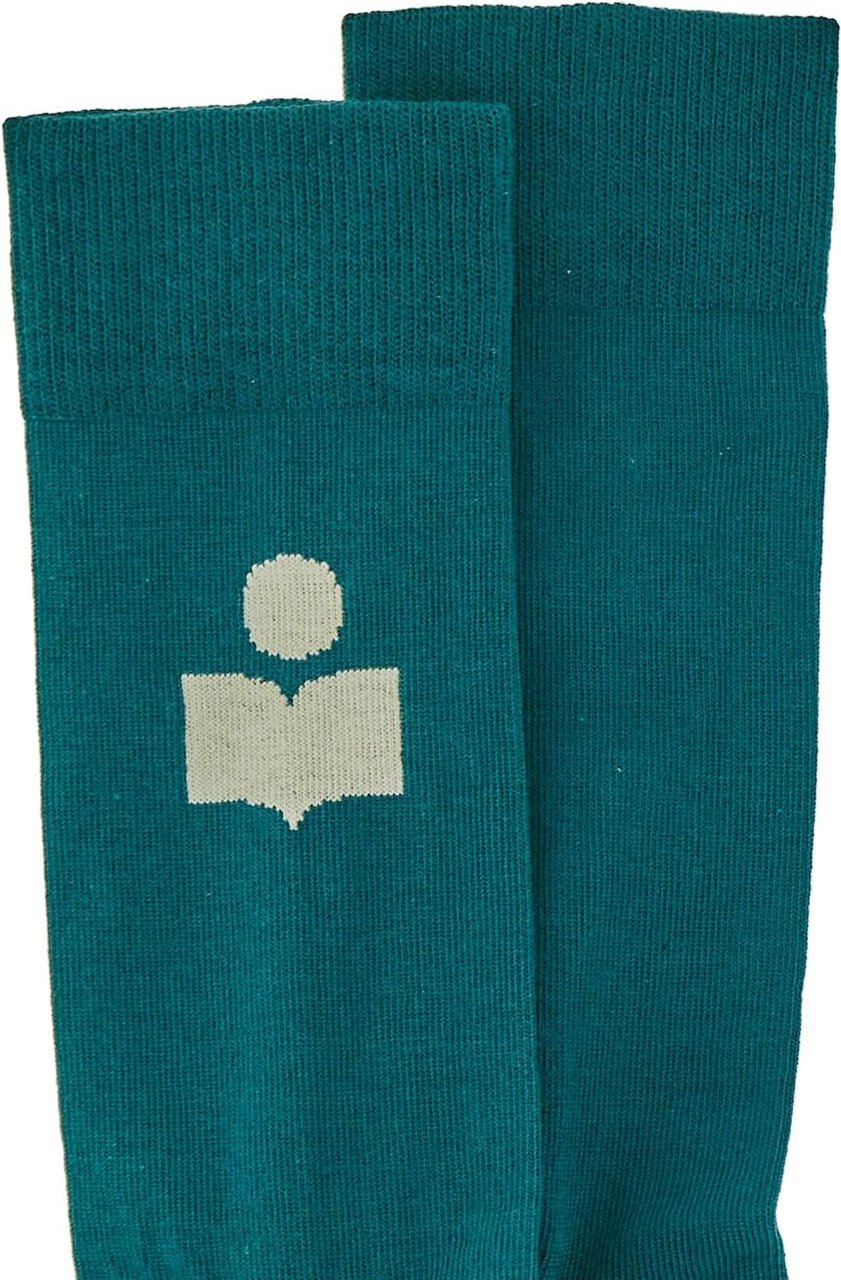 Isabel Marant Sporty Logo Socks Groen