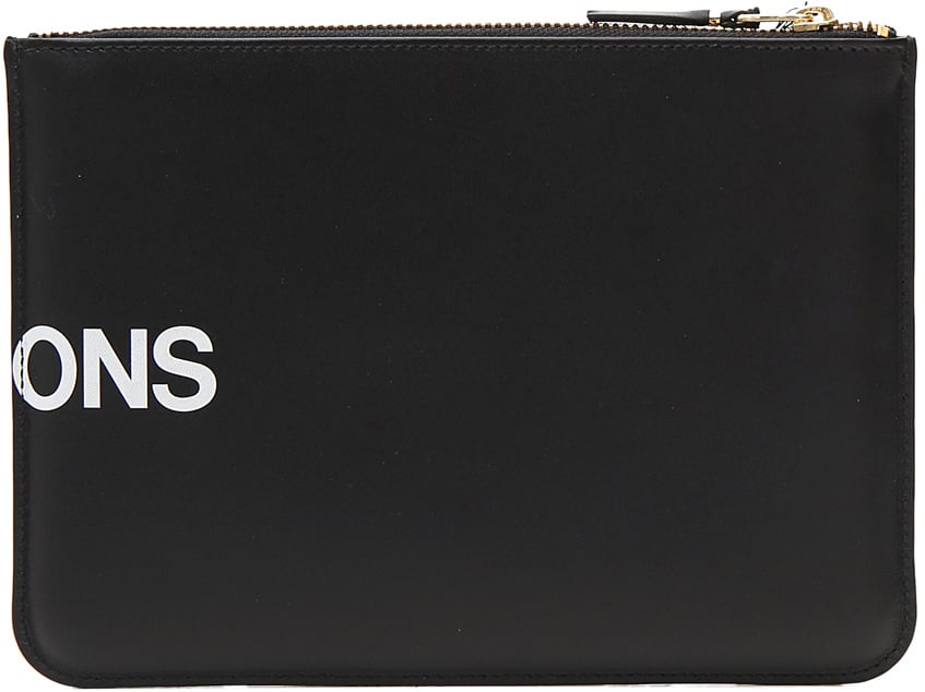 Comme des Garçons logo print pouch Zwart