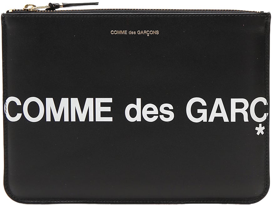 Comme des Garçons logo print pouch Zwart