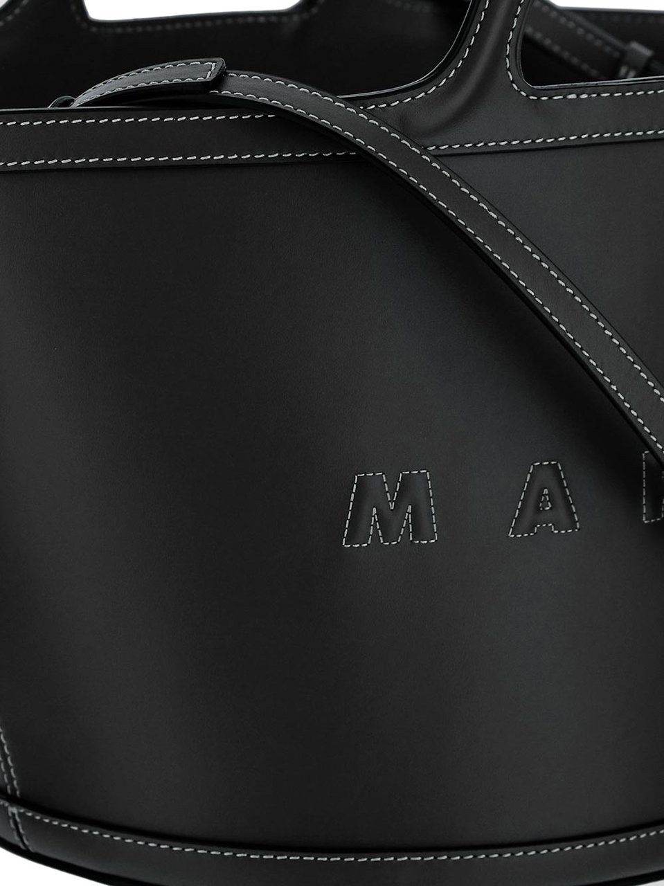 Marni Marni Black leather big Tropicalia handbag Zwart