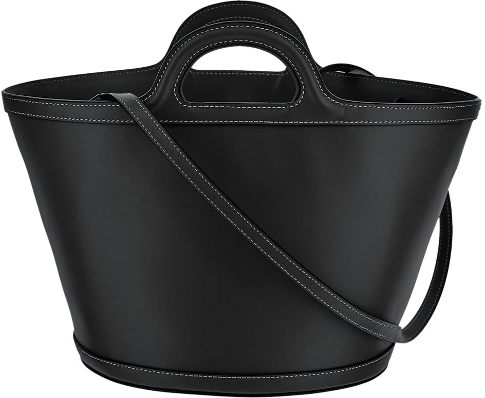 Marni Marni Black leather big Tropicalia handbag Zwart