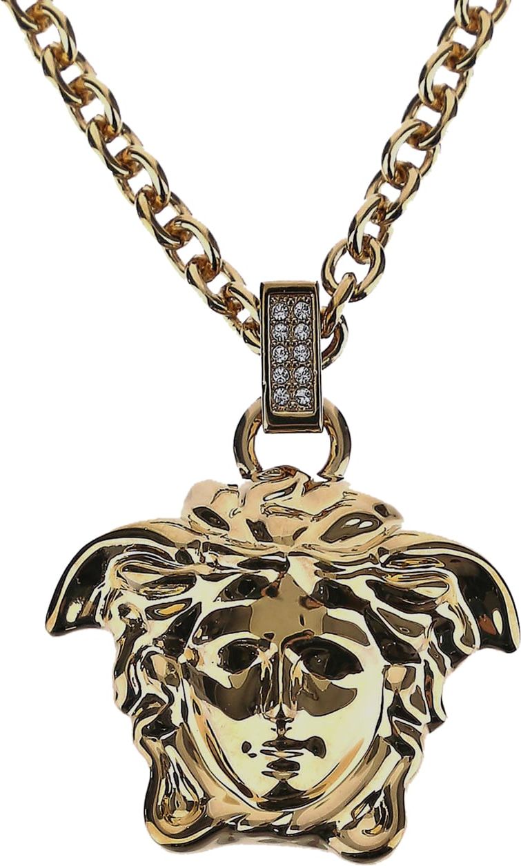 Versace Crystal La Medusa Necklace Goud