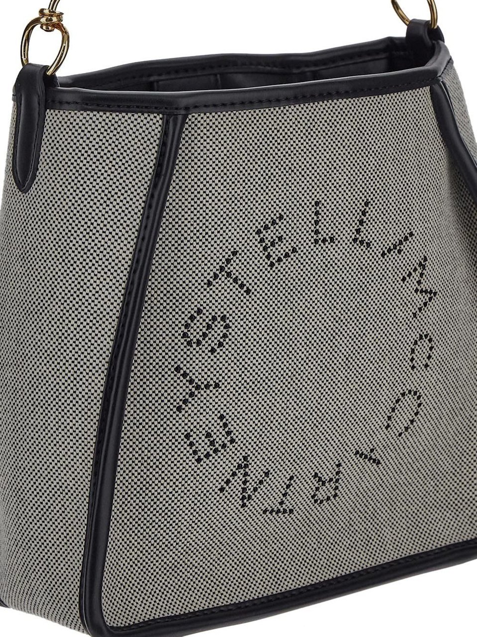Stella McCartney Logo Canvas Crossbody Bag Zwart