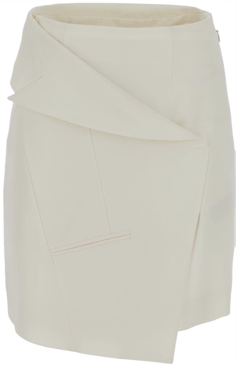 Alexander McQueen Asymmetric Mini Skirt Wit