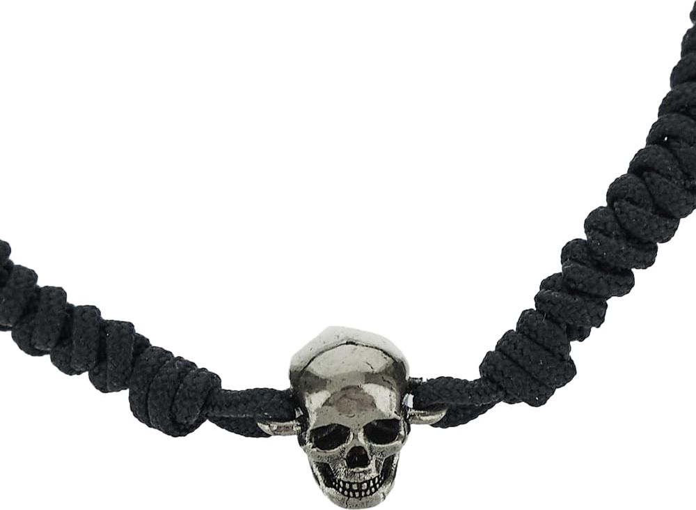 Alexander McQueen Skull Friendship Bracelet Zwart
