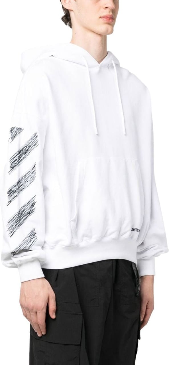 OFF-WHITE Embroidery Hoodie Wit