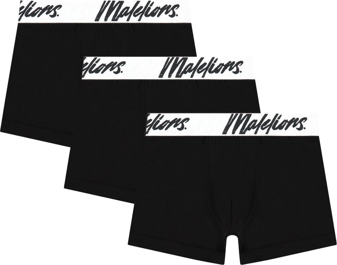 Malelions Boxer 3-Pack - Black/Black Zwart