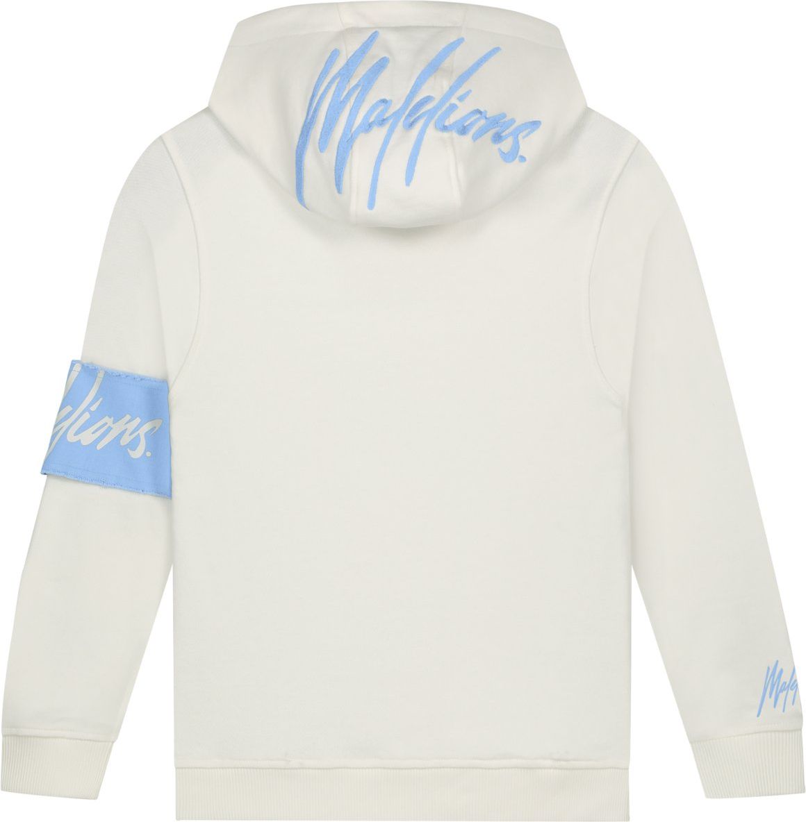 Malelions Captain Hoodie Off-White/Vista blue Wit