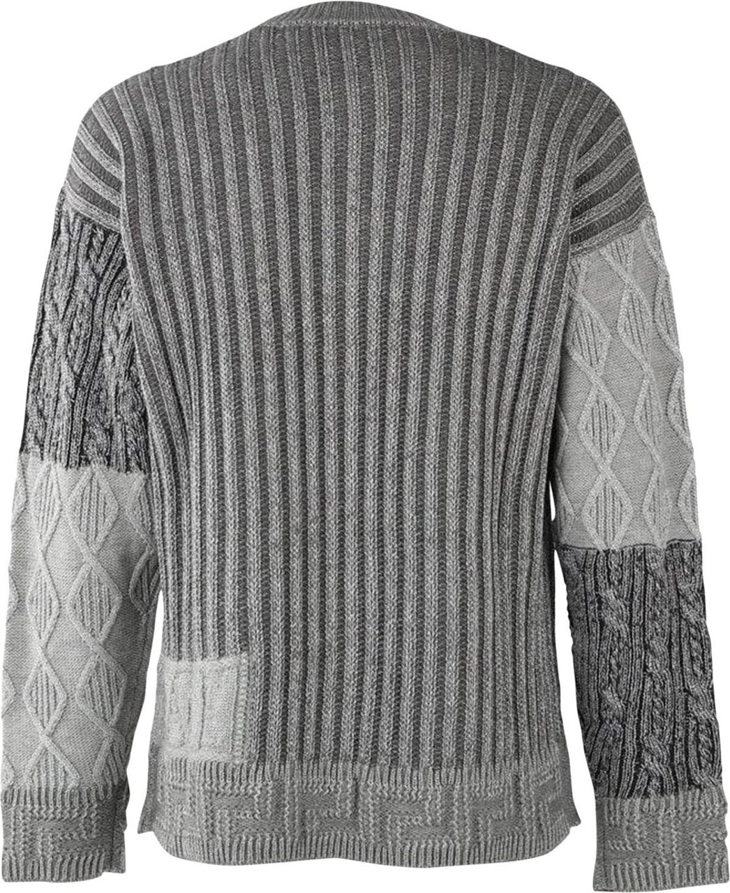 Versace cable-knit jumper Grijs